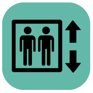 Icono de ascensor adaptado